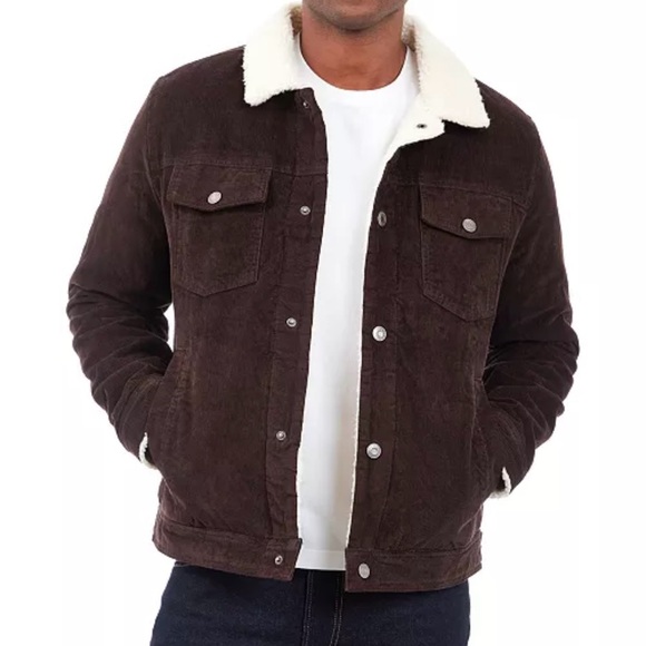Lucky Brand Other - Lucky Brand: Brown Corduroy Jacket with Sherpa Collar